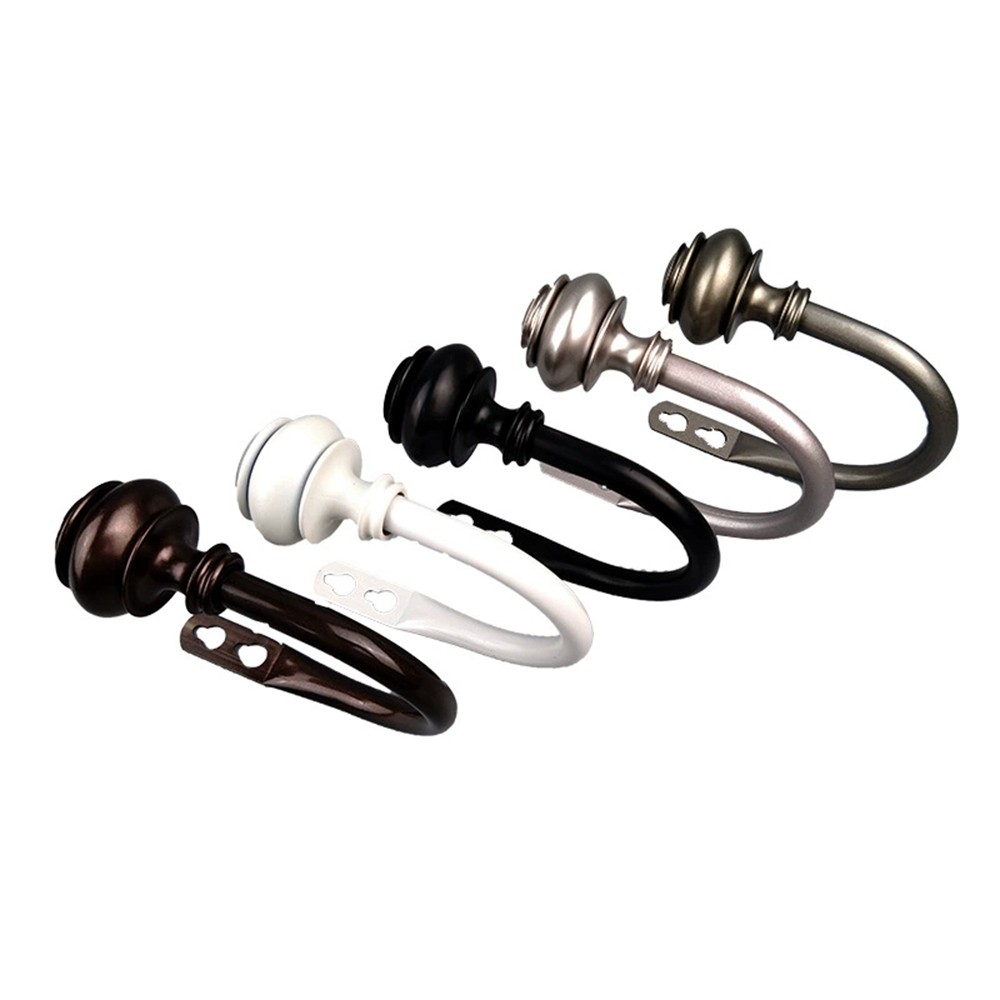 Curtain Holdbacks Black 10Pcs, Curtain Tiebacks Wall Mounted Curtain Hooks US