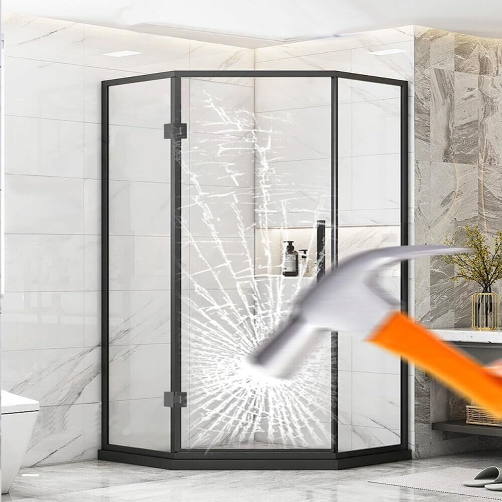 196″ Clear Security Self-Adhesive Window Film Glass UV Protection Anti Shatter