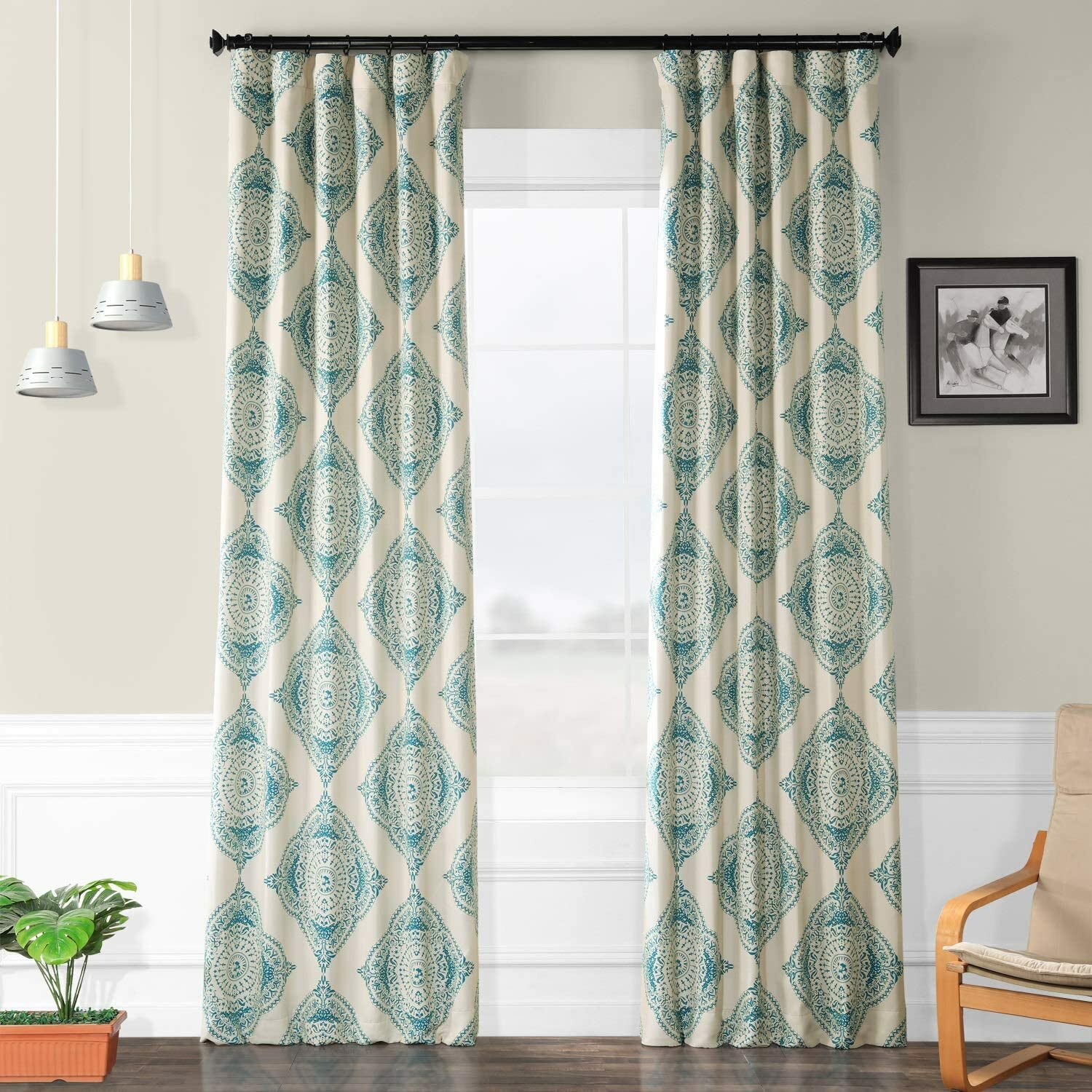 HPD Half Price Drapes BOCH-KC27A-108 Blackout Room Darkening Curtain1 Panel