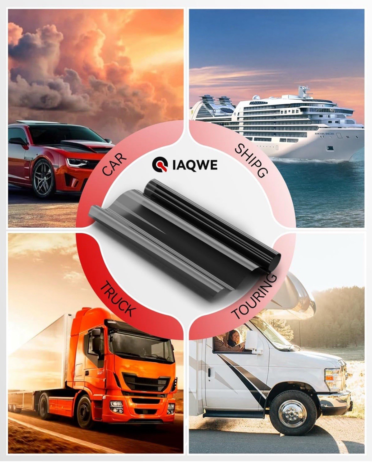 IAQWE Car Window Tint 24″ in x 15’Ft Nano Ceramic Window Tint Film For Car