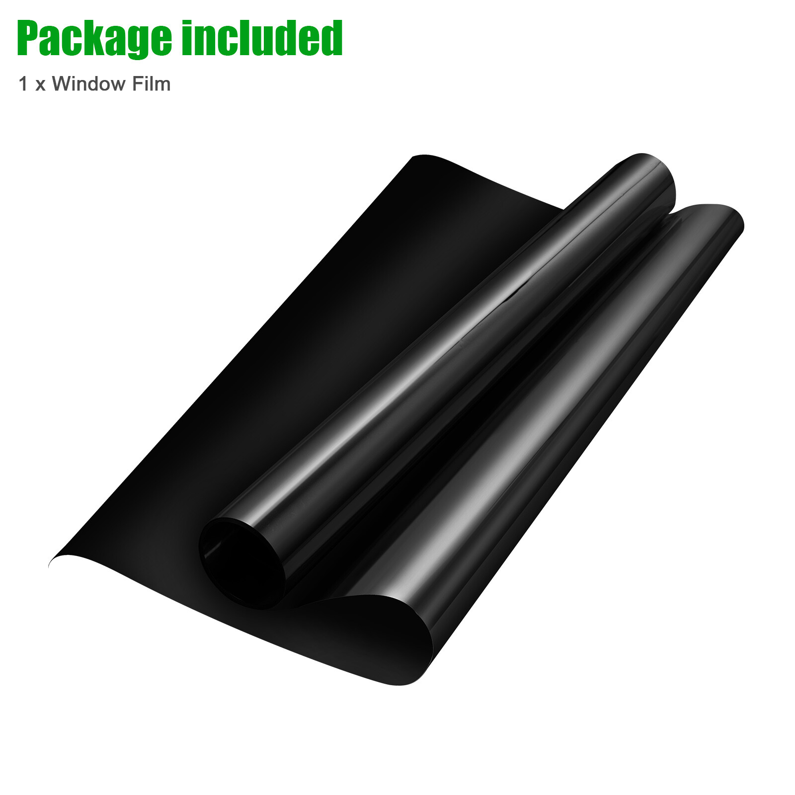 Static Cling Blackout Window Film 100% UV Blocking Thick Black Tinting Cover Set