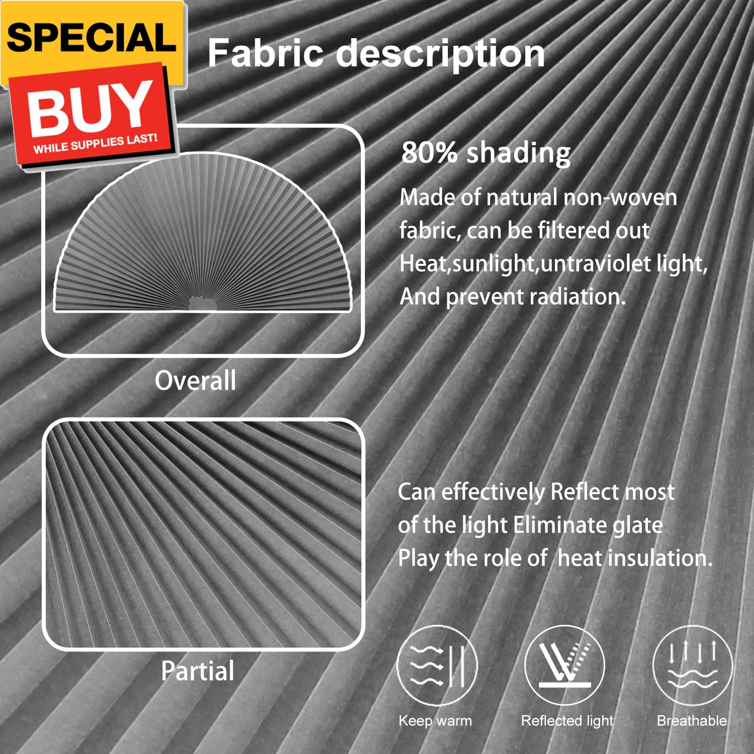 Arch Window Pleated Blinds Easy Cut and Install Pleated Shades Fliterling Linght