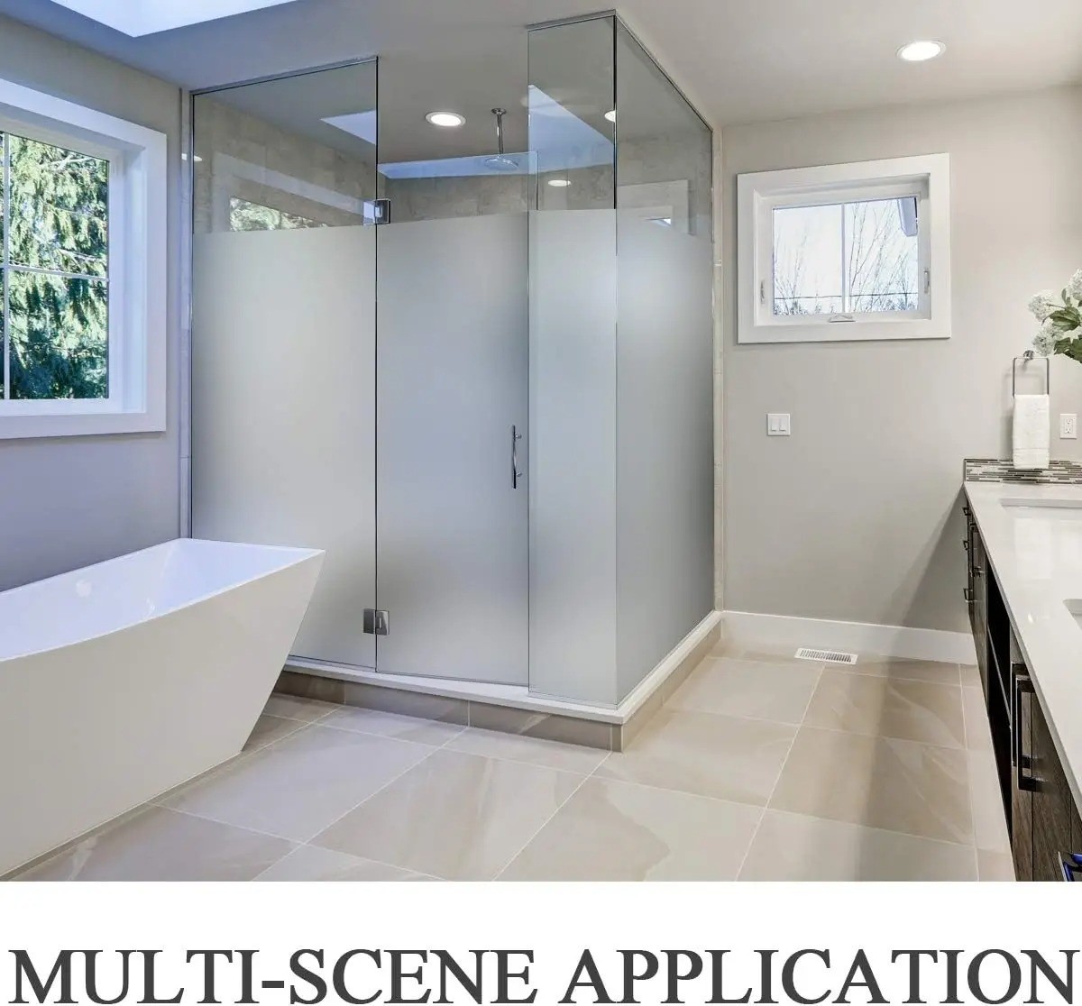 Frosted Window Film Vinyl * Total Privacy Glass Without Blocking The Light *