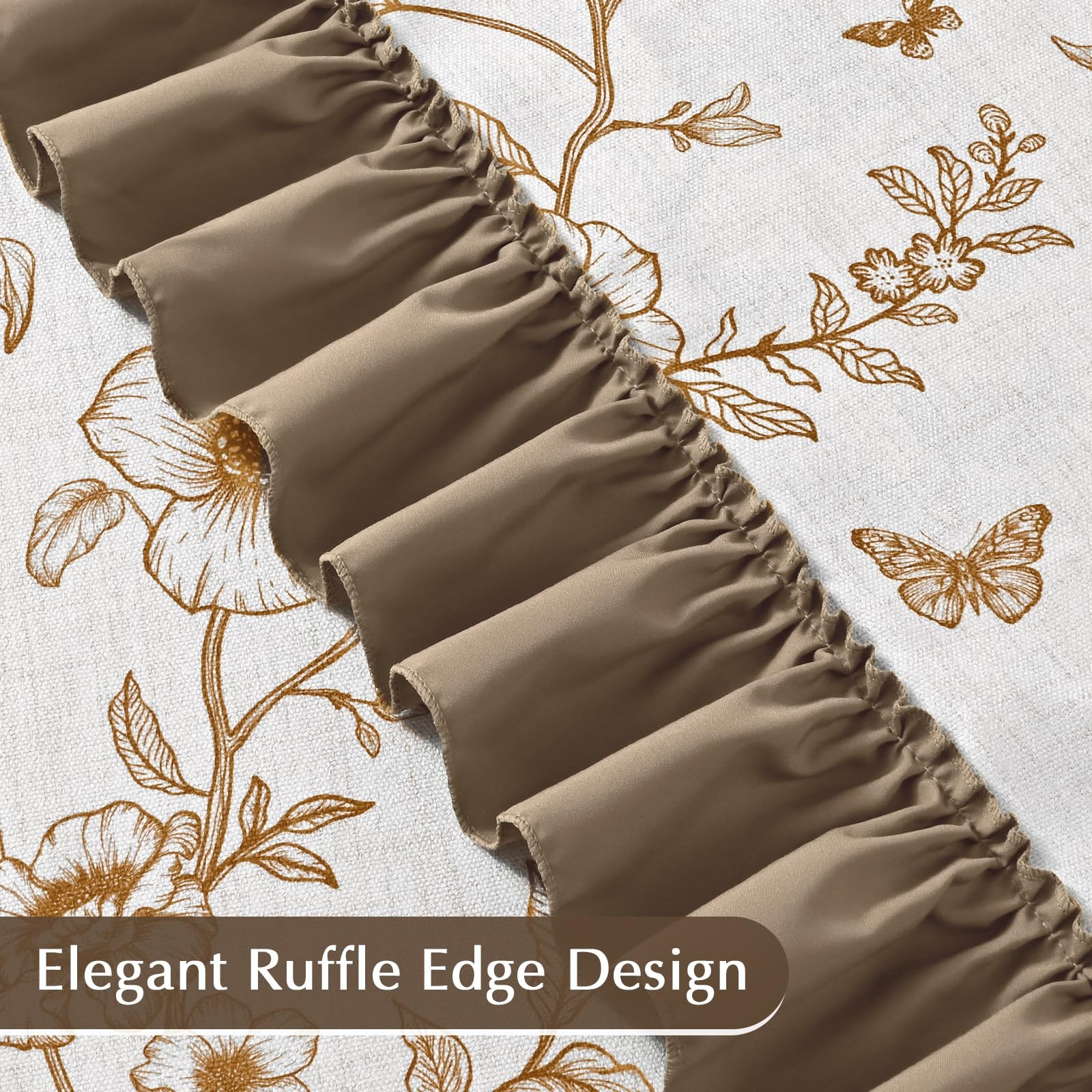 Floral Curtains for Living Room 84 Inch Length Farmhouse French Bedroom Curta…