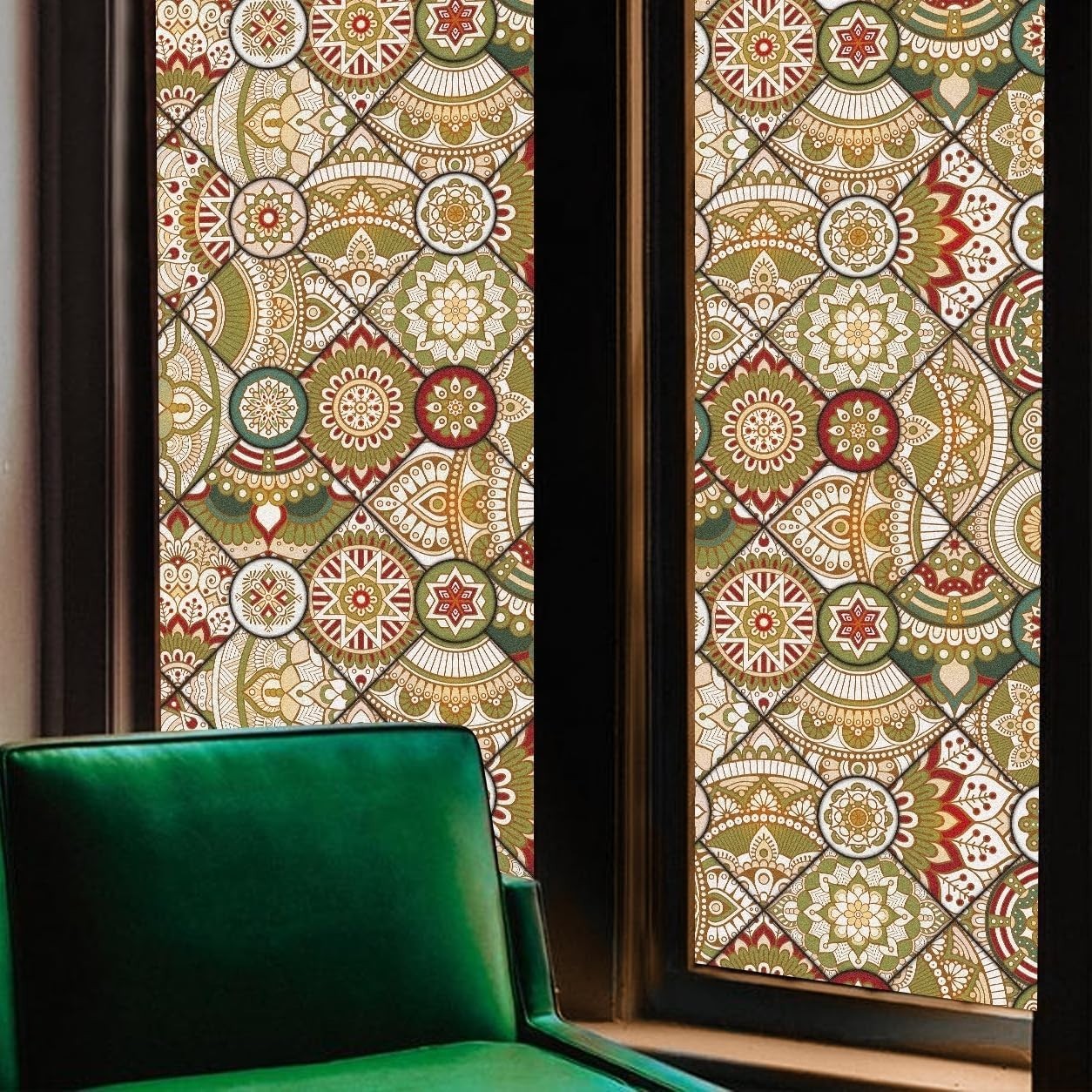 Privacy Decorative Window Film for Home Non-Adhesive Frosted Static Cling Bathro