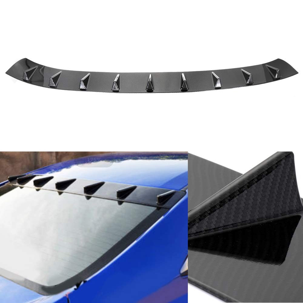 Shark Fin Roof Spoiler for 2016-2020 Honda Civic Sedan ABS Glossy Carbon Look