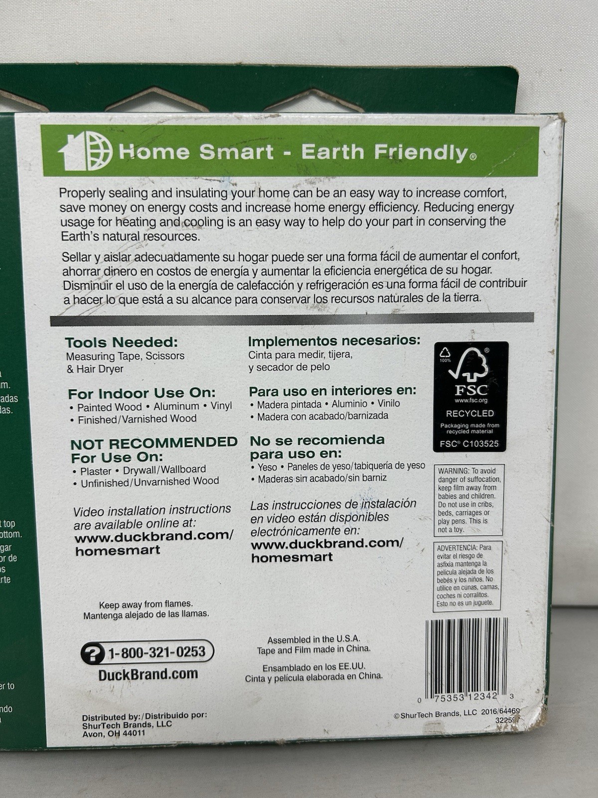 NOS Duck Extra Thick Heavy Duty Insulating Film 3 Window Kit (total 62″ x 126″)