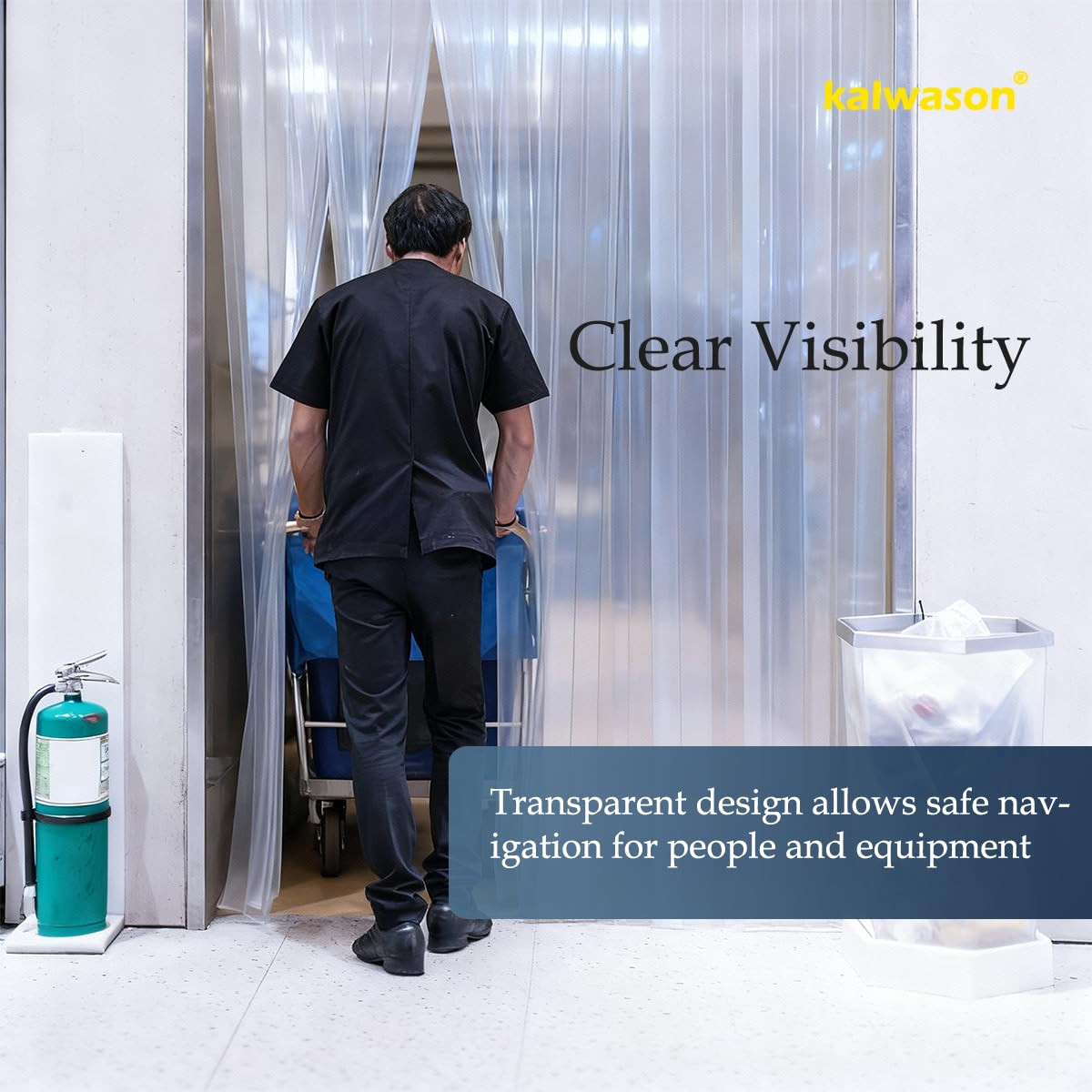 Plastic Strip Door Curtain, Clear Flat PVC, 40 Ft * 7 in * 0.06 in | Bulk Roll f