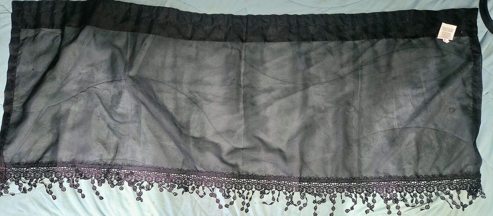Mainstays 100% polyester, 50″ X 21.26″ PO#: IW26236, Black Single Curtain