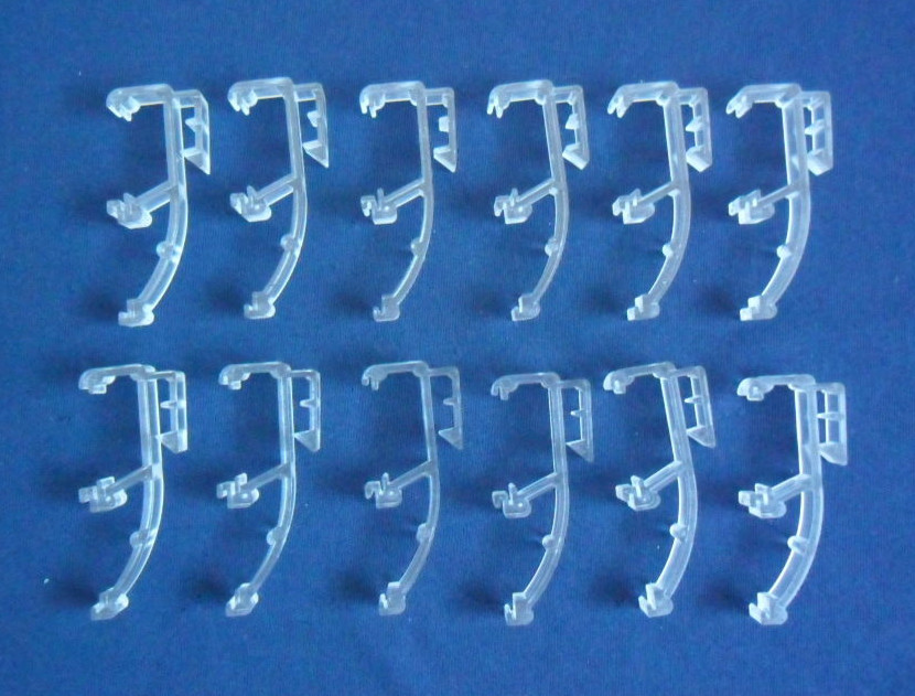 12 pcs of 1 Inch Mini Blind Double Slat Valance Retainer Clips – Clear