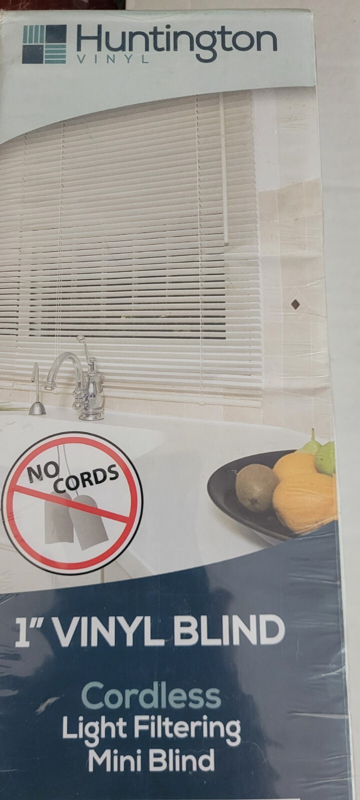 Cordless Window Blinds Mini Blinds 1″ White Vinyl Blind