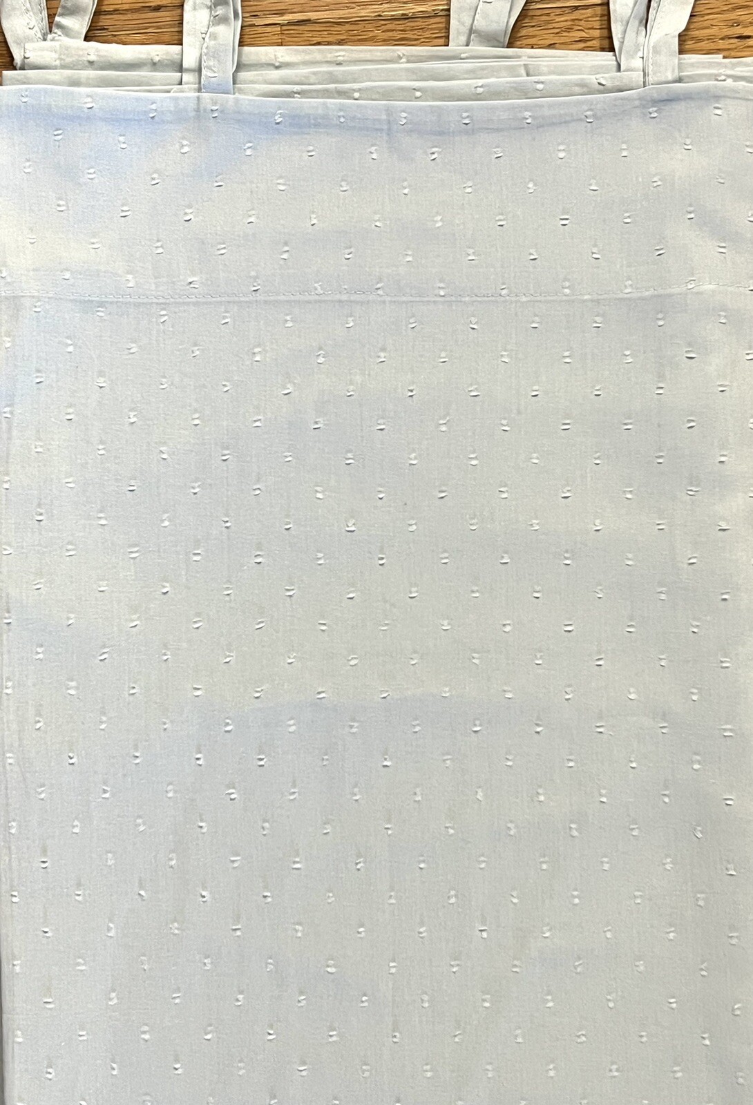 Serena & Lily Light Blue Eyelet Tie Pole Top Panels Drapes 50” X 84 Set Of 2”