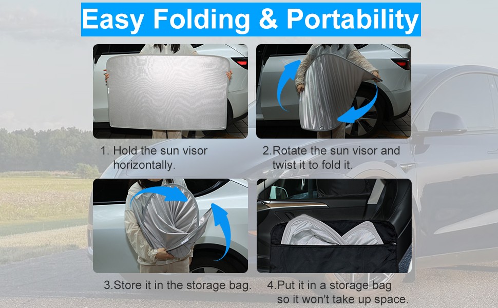 For Tesla Model 3 2023-2025 Sunshade Roof Window Insulation UV 2PCS