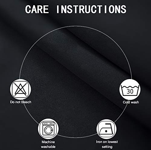 Blackout Curtains 52 x 84 inches Long Black Curtains Set of 2 Panels Thermal …
