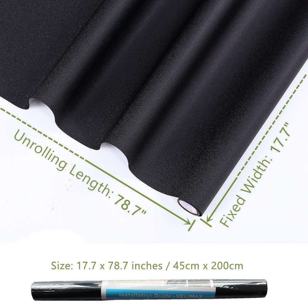 100% Light Blocking Static Cling Total Blackout Window Film, 17.7×78.7 Inch