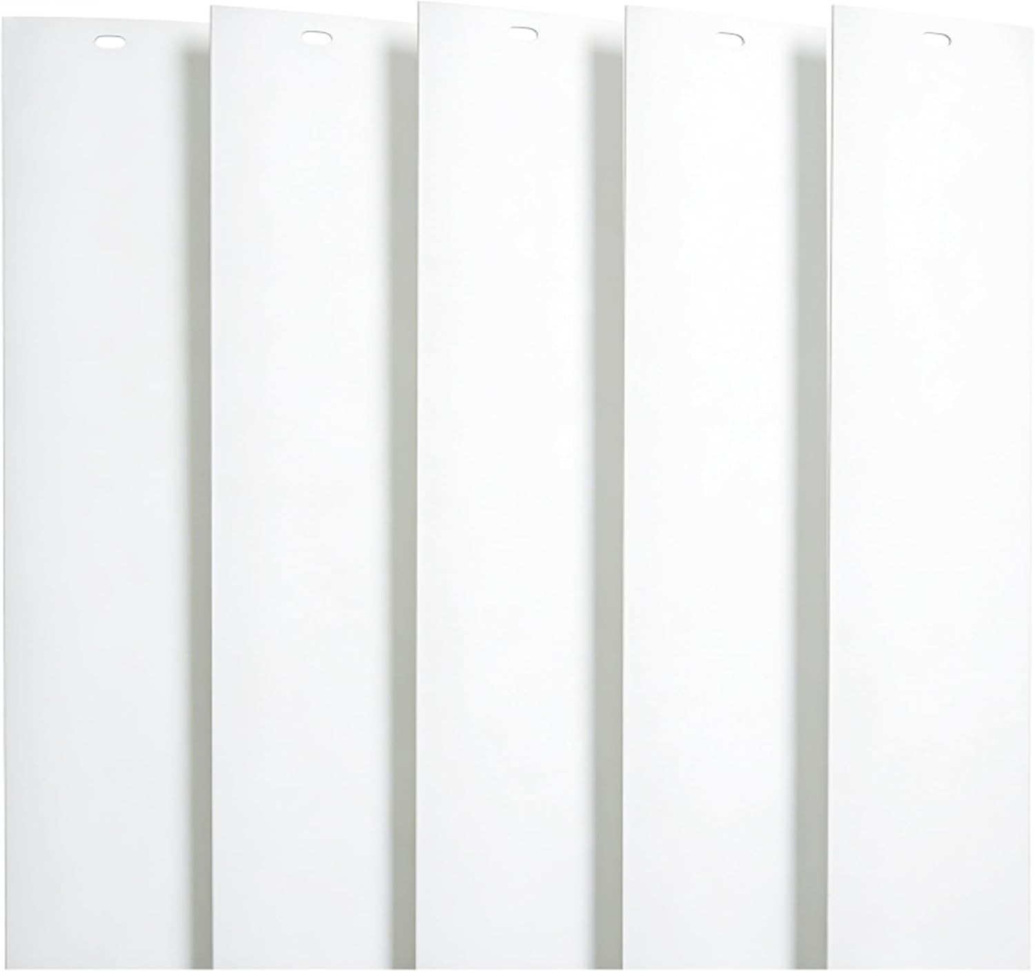 82.5″ x 3.5″ White PVC Vertical Blind Replacement Slats Curved Smooth 5 Pack)