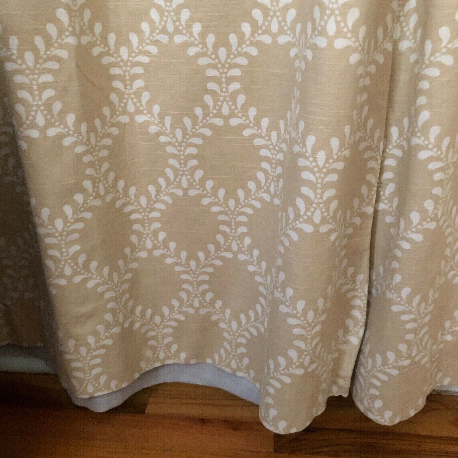 Pottery Barn Evelyn Vine Drapes Set 2 Khaki 44x 84 Curtains Pair Blackout More++