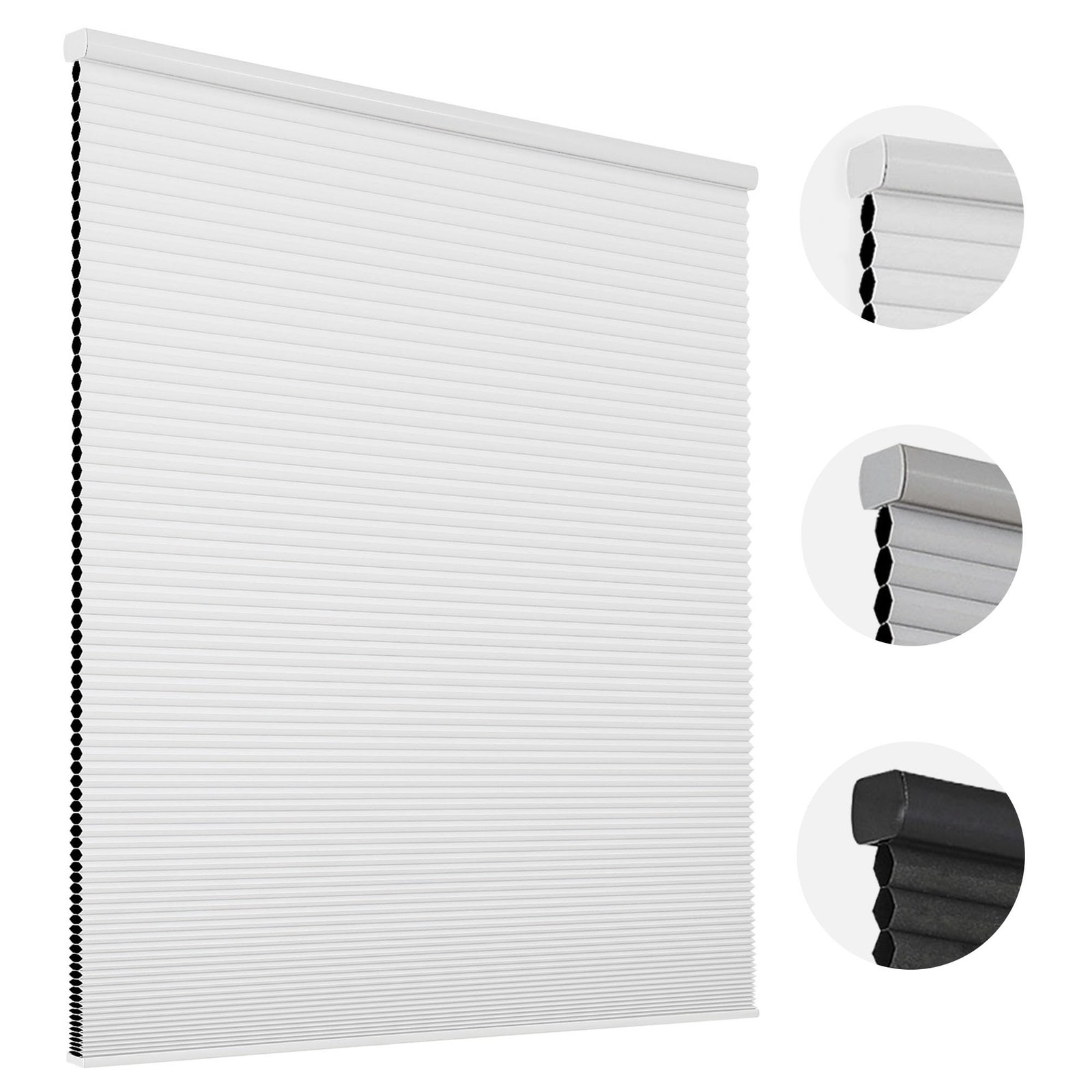 Blackout Cellular Shades 2025 Version, 24 Inch Wide White Blinds for Bedroom …