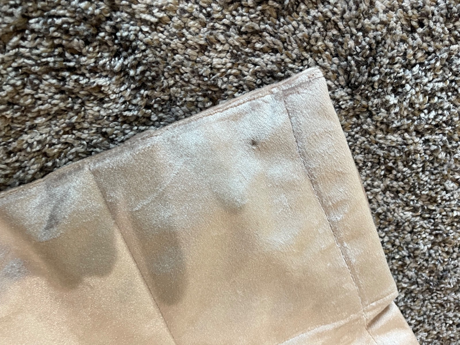 DKNY Curtain Panels Set of 2 Velveteen Taupe 93″X31″ Plush Button Tab Top