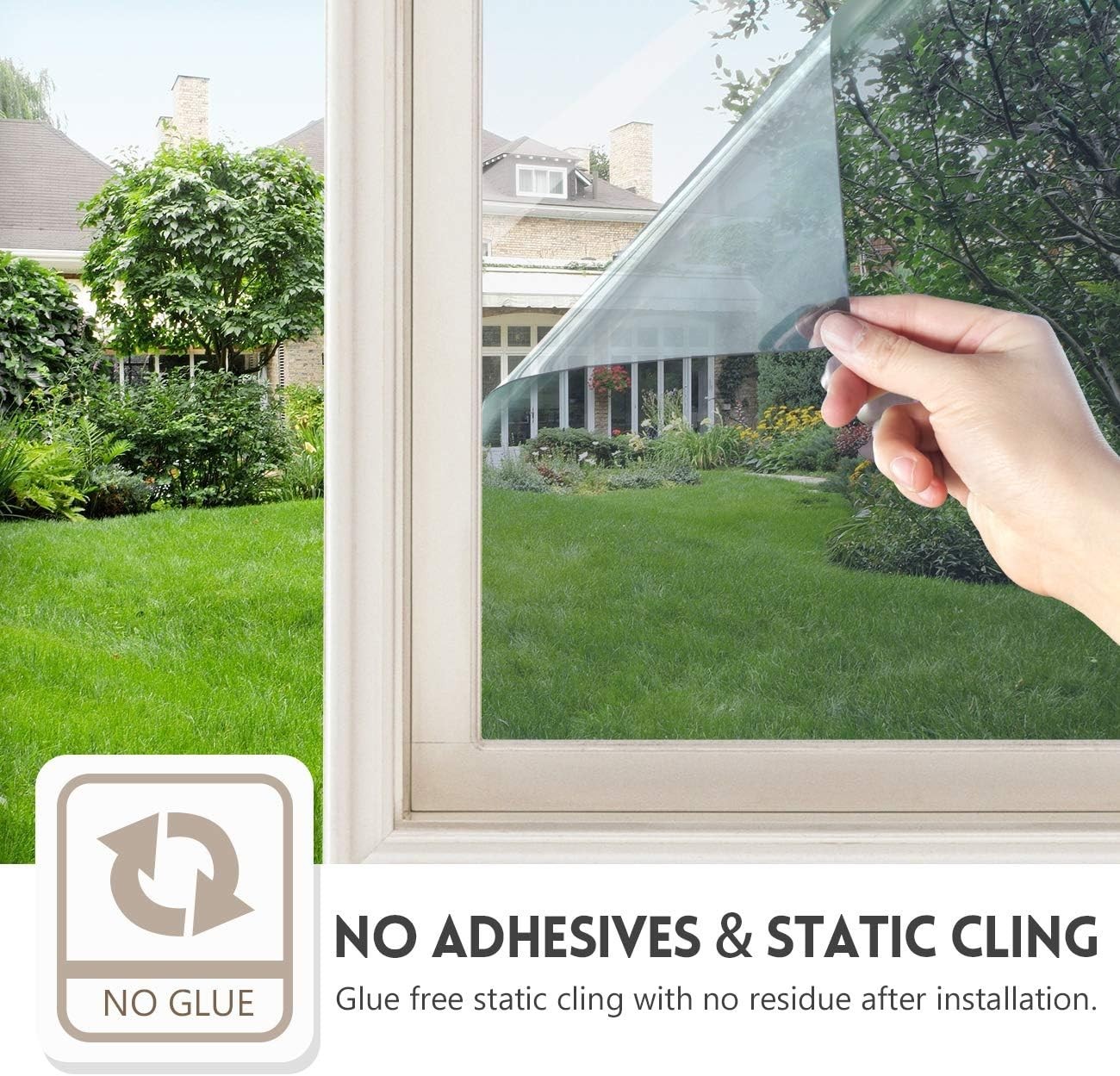 One Way Mirror Window Tint, Heat Control Film, 35.4″ X 16.4′