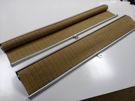 IKEA BUSKTOFFEL Window Roller Blind, Light Brown/Dark Brown Family- 48″ x 76 ¾”