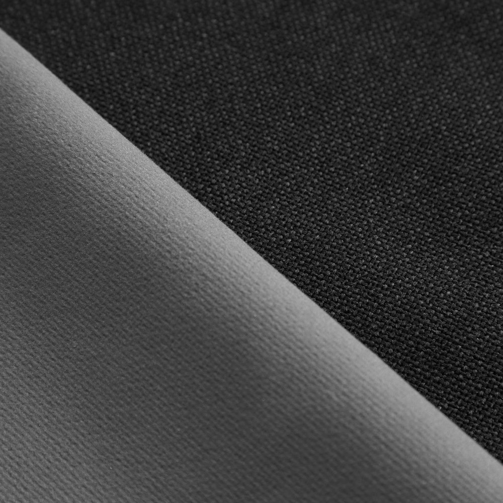 Solid Twill Blackout Curtain Panel and Sheers, Set of 4, Rich Black
