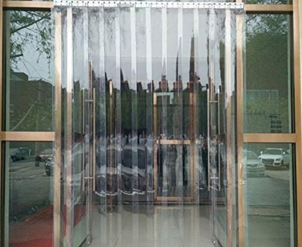 Durable 6PCS Clear PVC Strip Door Curtain – 84″x36″, Waterproof & Eco-Friendly