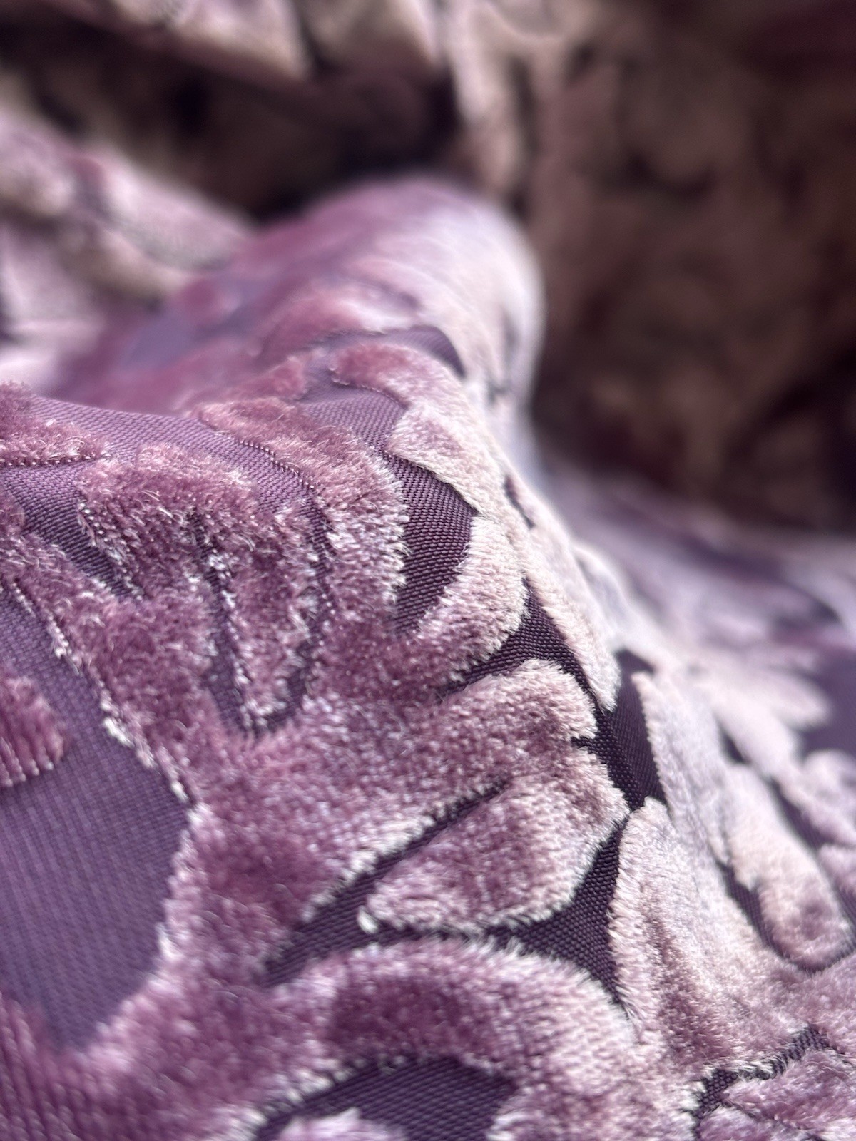 (3) 90’s Burnout Velvet Draping Swags Plum Window Scarf Floral Moody Witchy Boho