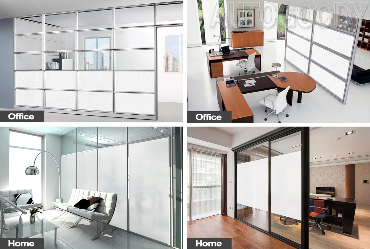 48″ x 60″ Frosted Glass Film Static Cling Office Bathroom Window Tint 4ft x 5ft