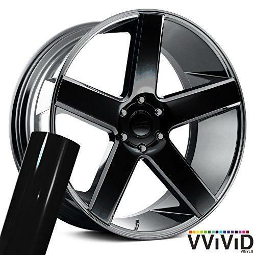VViViD Auto Rim Air-Release Adhesive Vinyl Wrap 24 Inch x 30 Inch 4 Sheet Pack