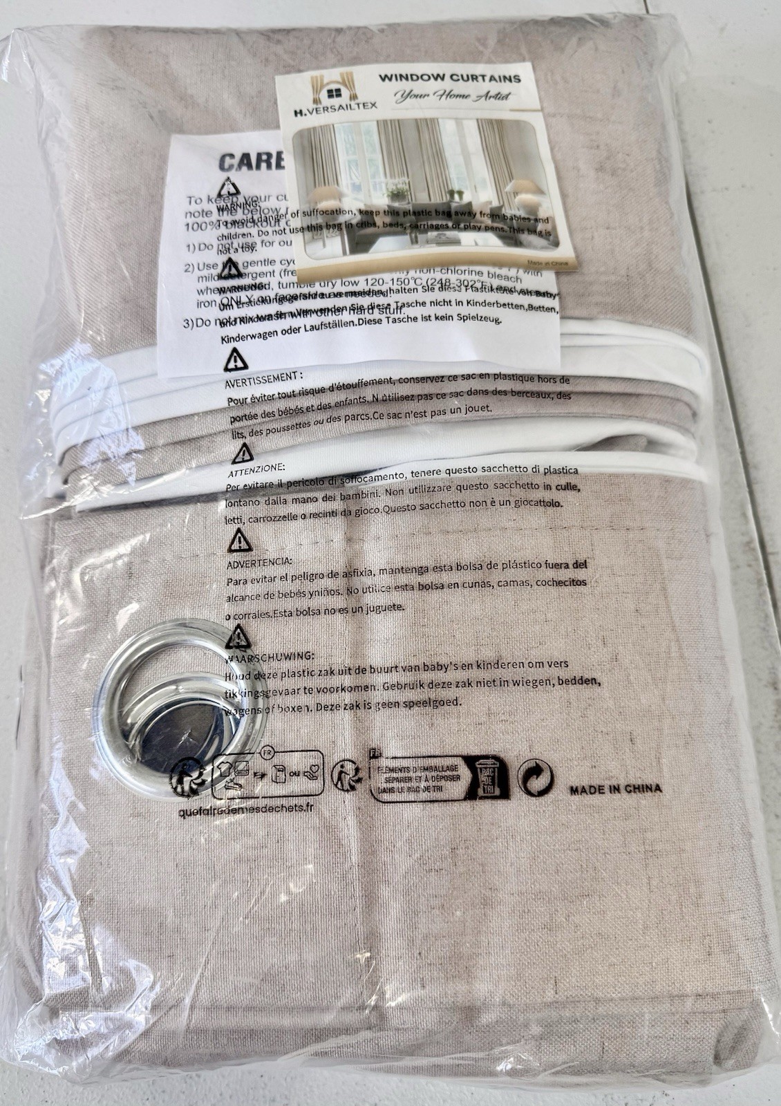 100% Blackout Shield Linen Blackout Curtains for Bedroom 108 Inches Long,…