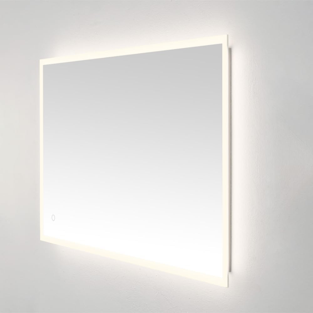Houston Silver/White 24×36″ LED Touch Switch Wall Mirror for Any Room