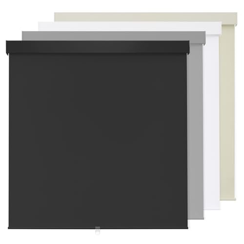 100%out Roller Shades Cordless Blinds for Indoor Windows,Free 23″W x 72″H Black