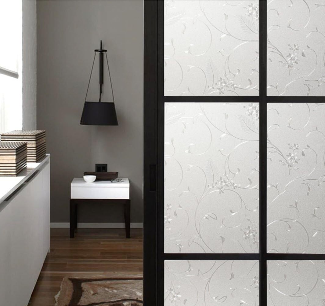Vine Privacy Window Film Self Adhesive Frosted Static Decor Glass Window Sticker