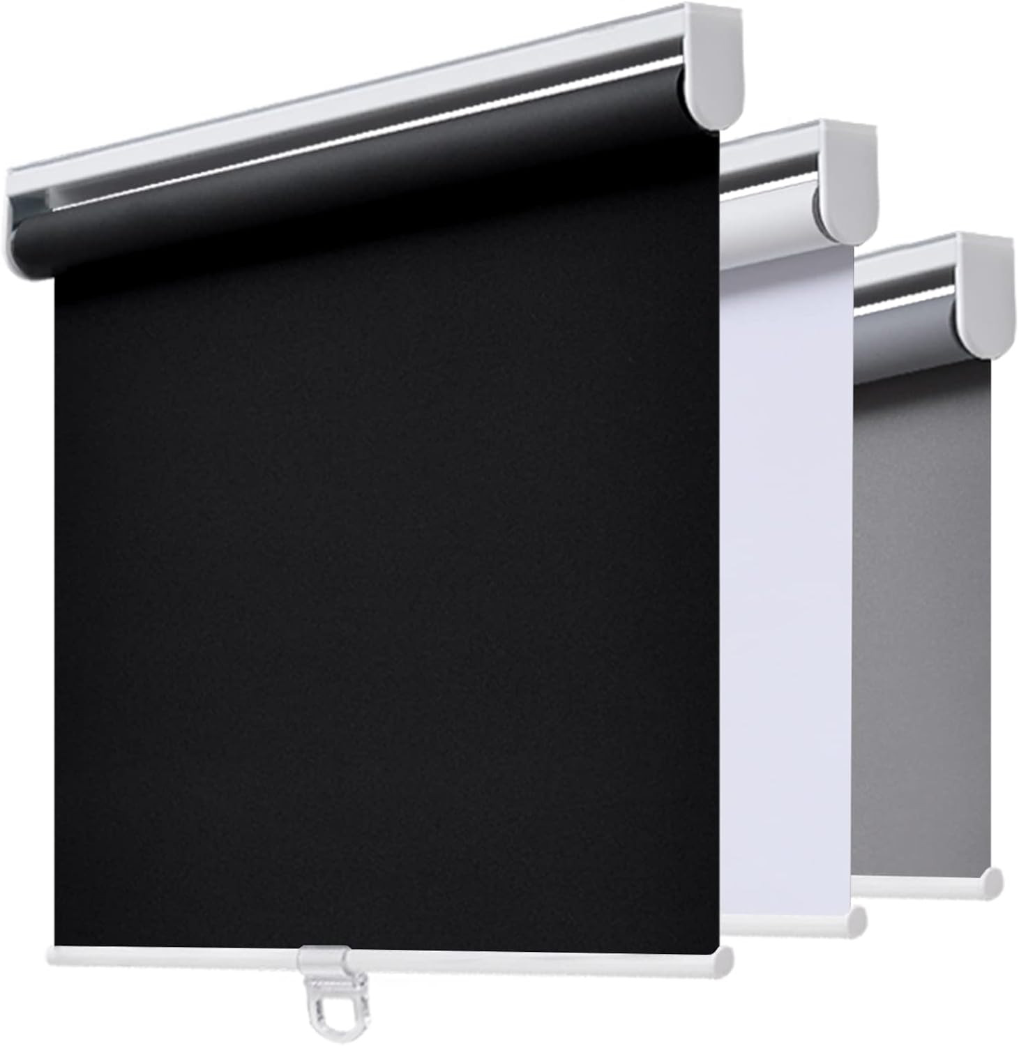 Cordless Roller Shades Blackout Blinds for Windows Room Darkening Rolled up Shad