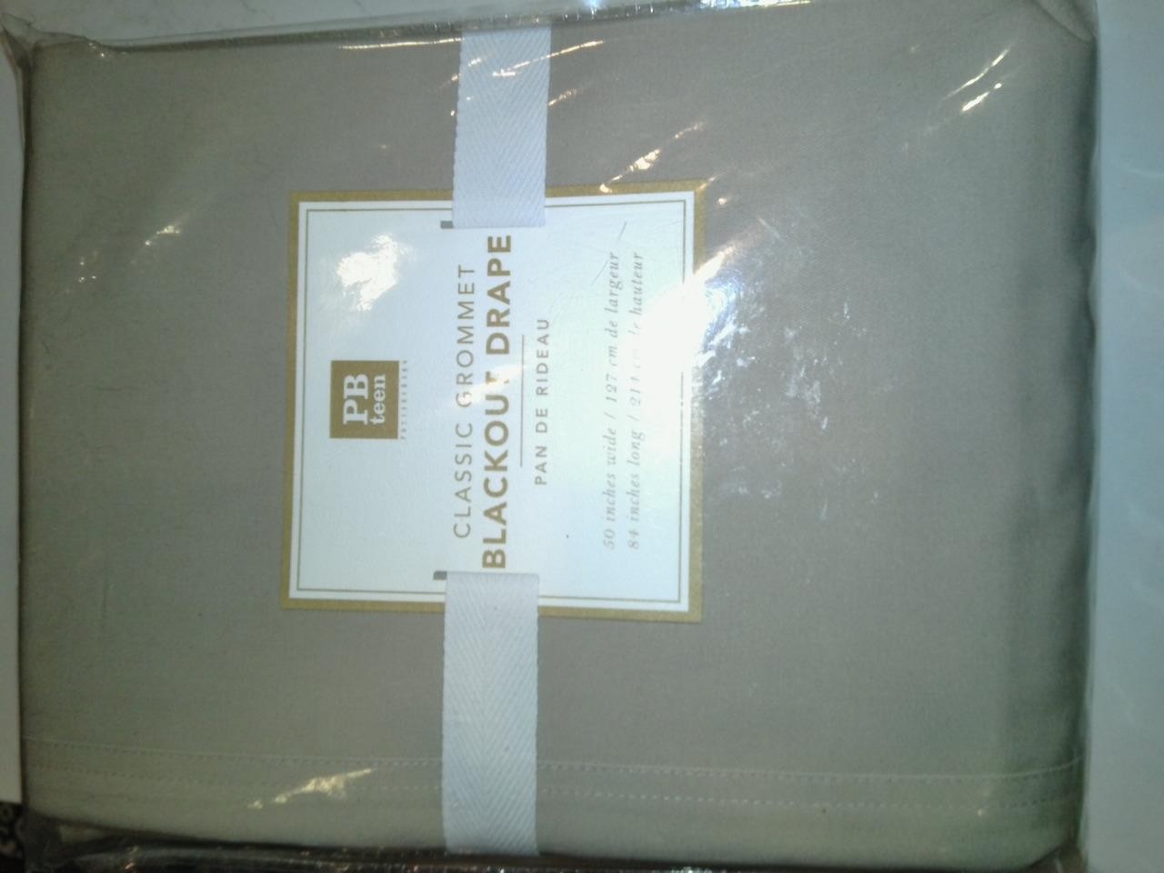 Pottery Barn khaki Teen Classic Grommet blackout drape 50″ x 84″ new in package!