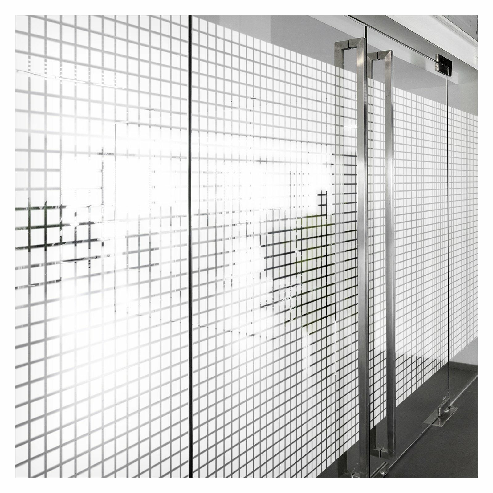 BDF BBL Window Film Bold Block Decorative (1 3/8 Inch White Squares)