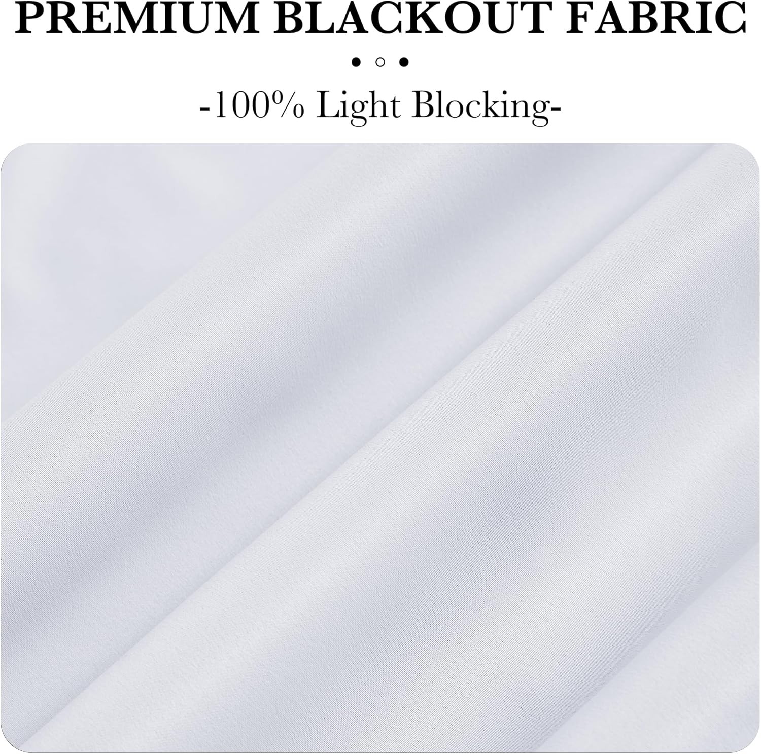 RYB HOME 100% Blackout Self Adhesive Portable Blackout Curtain, Greyish White, W