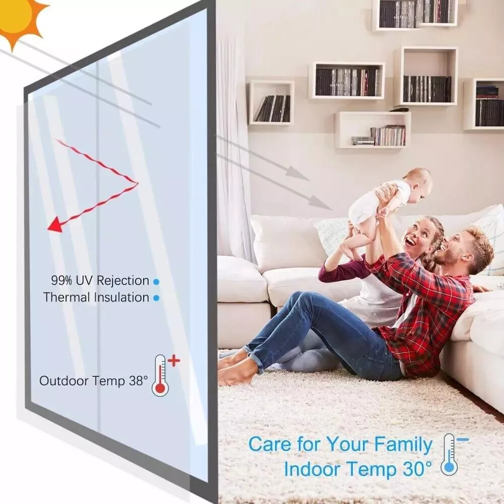 One Way Mirror Tint Window Film Privacy Protect UV Reflective Sun Block For Home