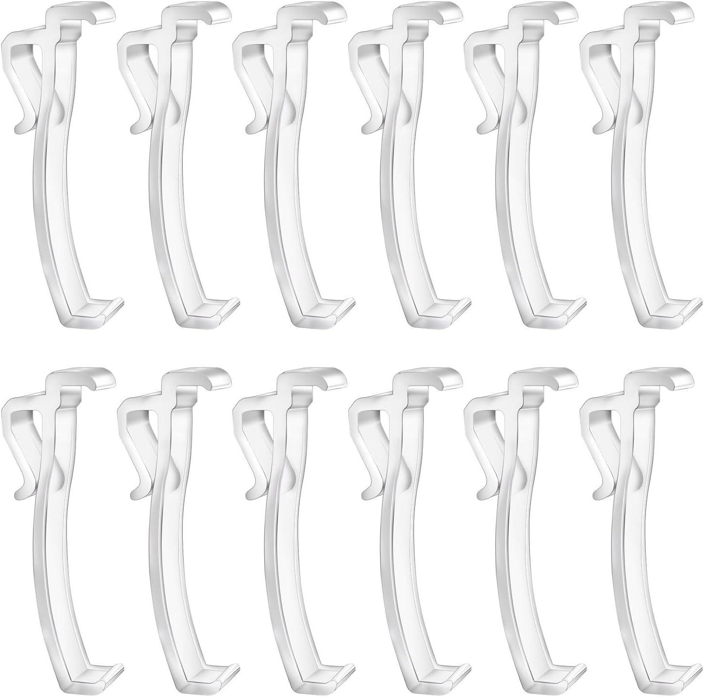 12PCS Clear Valance Clips for Horizontal Wood Blinds Window Blind Hardware