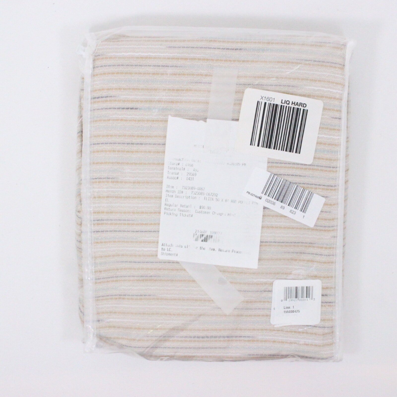 No 918 Laurel Curtain Panel 40×84 Taupe Back Tab Light Filtering Single
