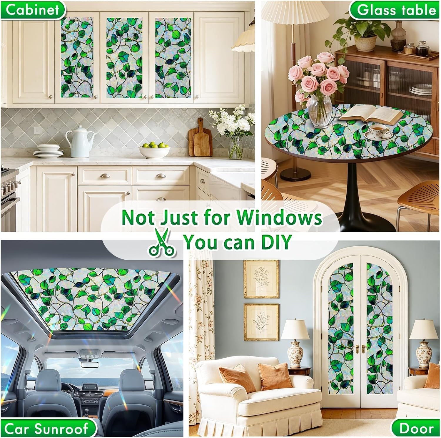 Rainbow Window Privacy Film,Heat Control,UV Blocking,Anti-Glare,Day & Night P…