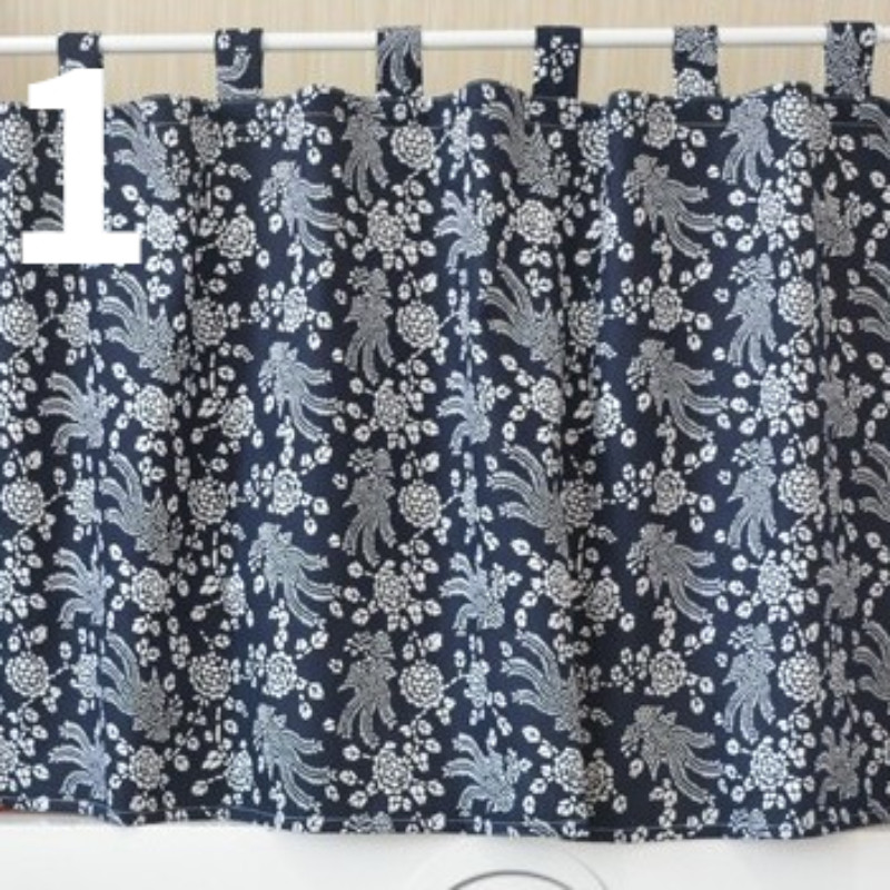 140 50cm Half Curtain Short Floral Print Ethnic Cottagecore Home Room Decor Chic