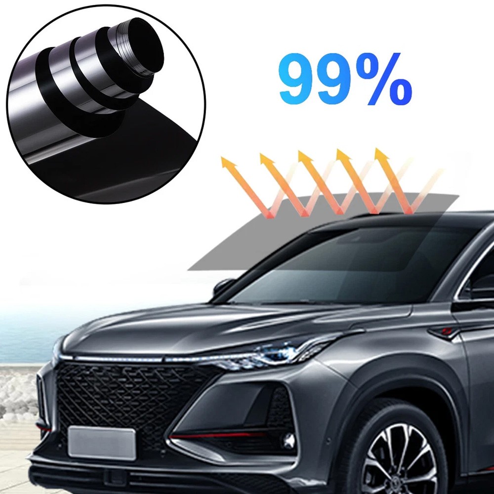 20″ x 10FT/20FT Uncut Roll Black Window Tint Film 5% VLT For Car Home Office