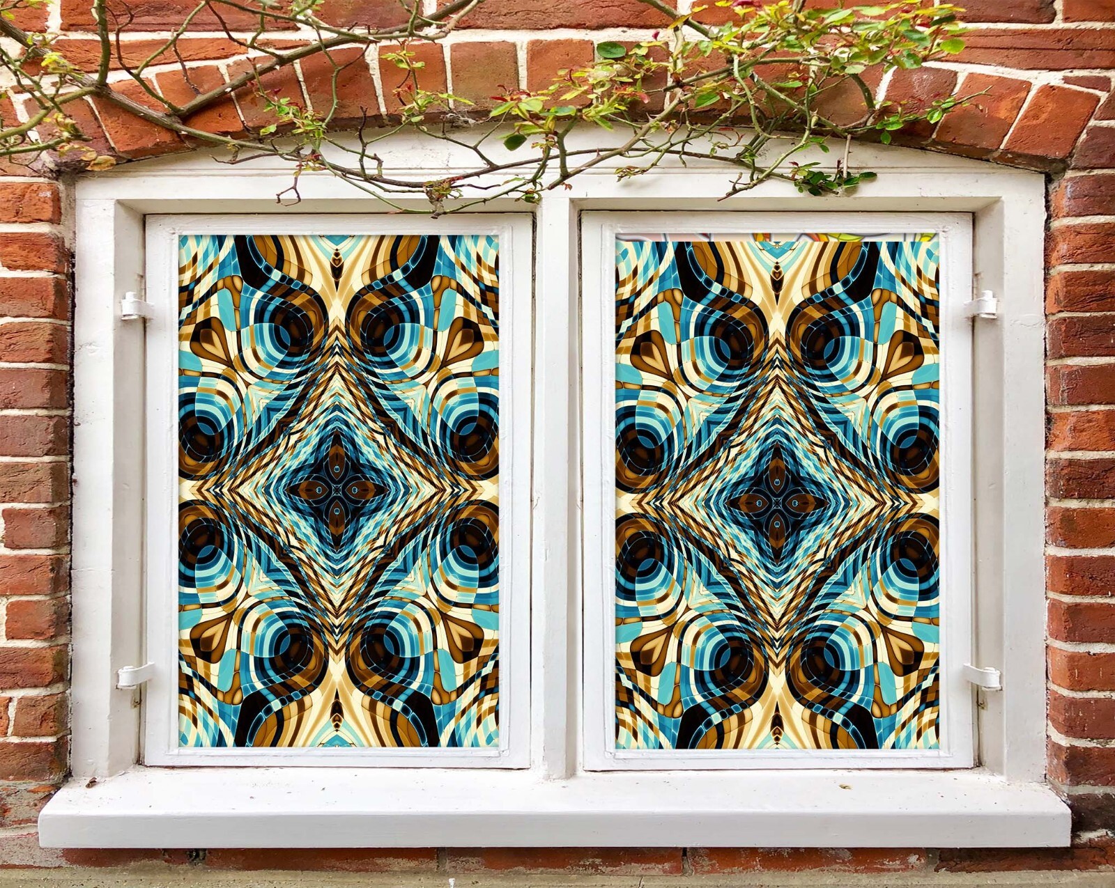 3D Kaleidoscope A473 Window Film Print Sticker Cling Stained Glass UV Sinsin