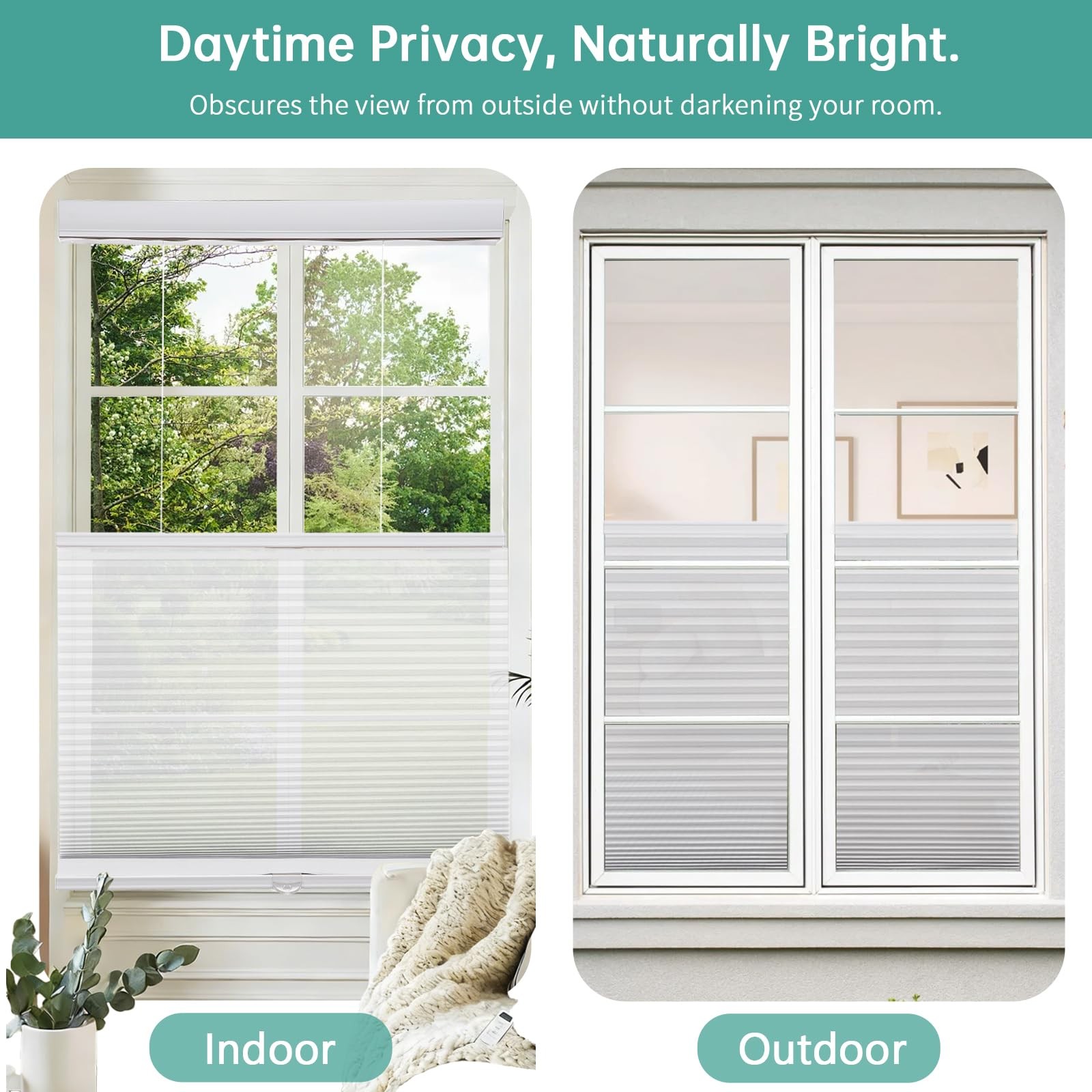 Changshade Top Down Bottom Up Light Filtering Cellular Shades Cordless