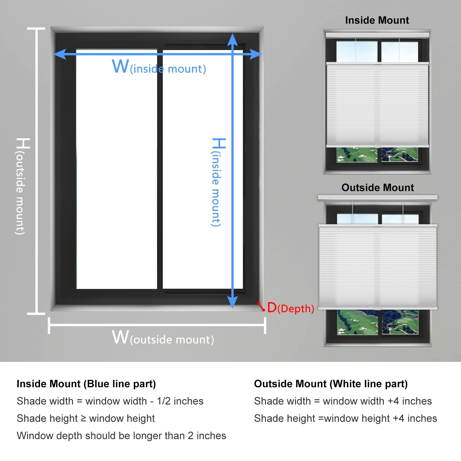 Changshade Top Down Bottom Up Light Filtering Cellular Shades Cordless