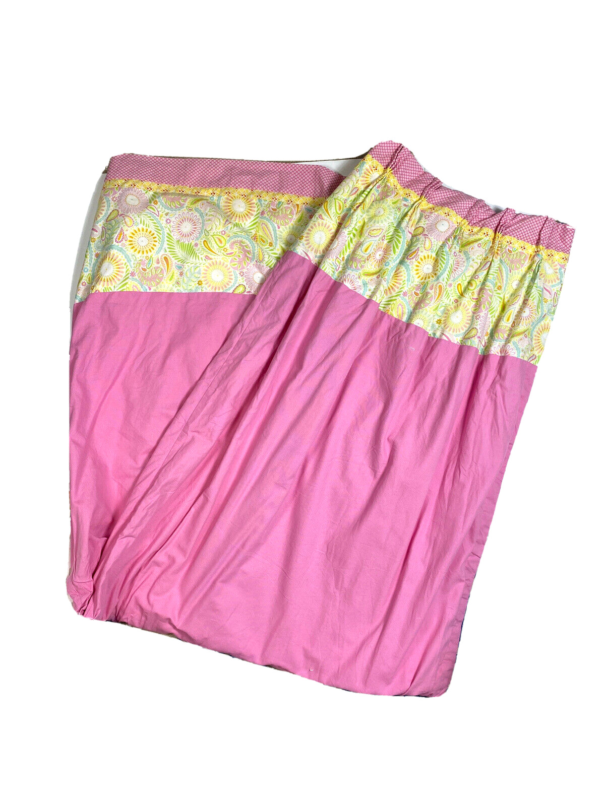 2 Custom Made Luxury Pinch Pleat Curtains Drapes Pink Lilly Stye Girls Heavy