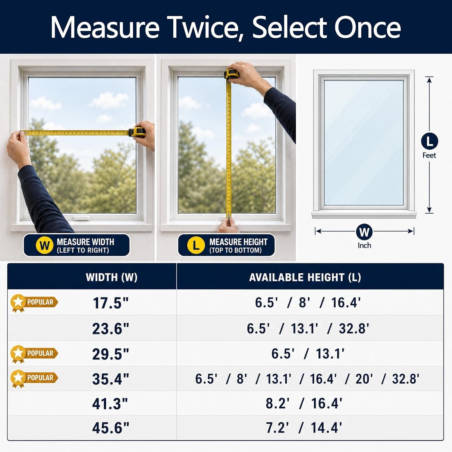 WPCTEV One Way Window Privacy Film, See 17.5 Inch x 6.5 Feet, Black Silver