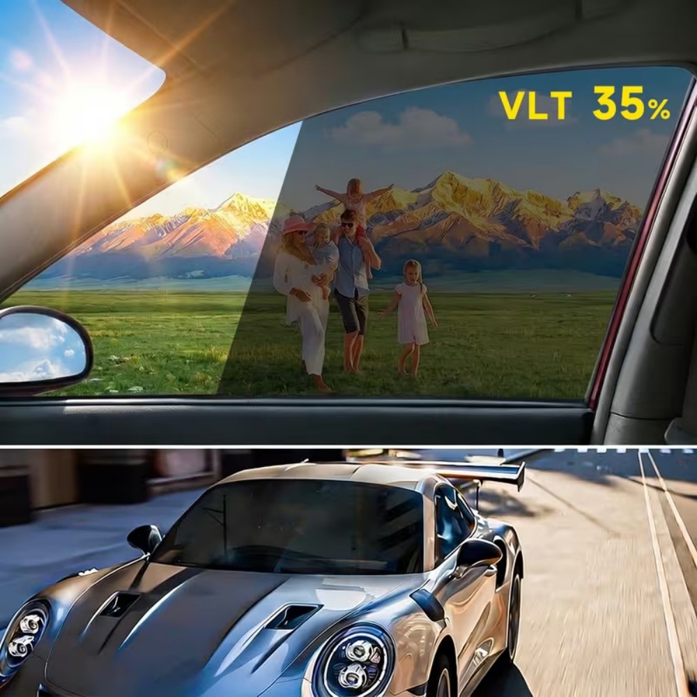 35% VLT Car Window Film Black Privacy Film Suitable for Car/Home 20in x 16FT